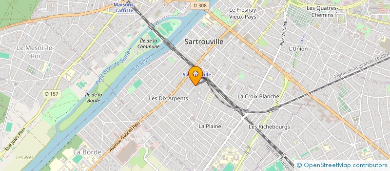 localisation de l'entreprise DJ FORMATION à SARTROUVILLE