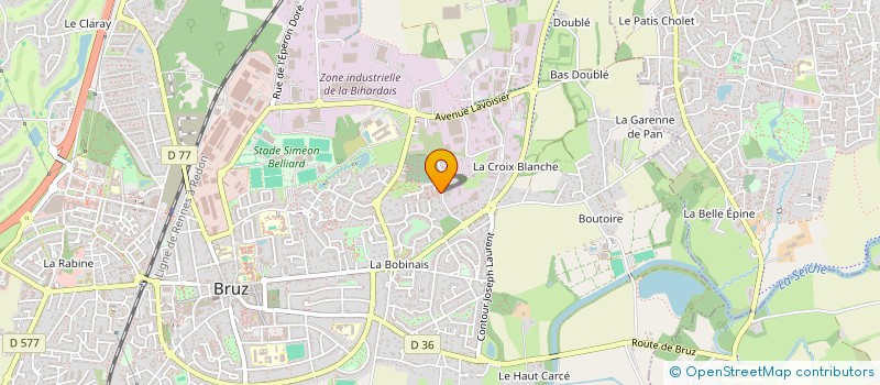 localisation de l'entreprise DJ INFORMATIQUE  BRUZ