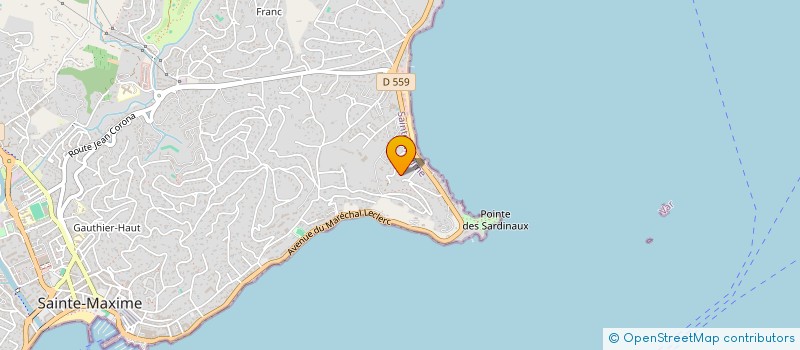 localisation de l'entreprise DJ INVEST à SAINTE-MAXIME