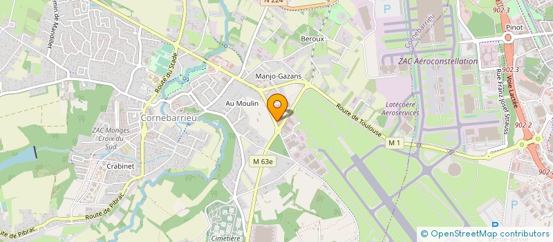 localisation de l'entreprise DJ INVESTISSEMENT à CORNEBARRIEU