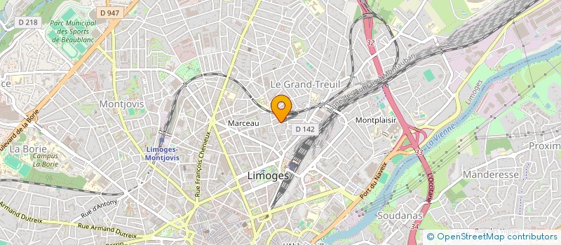 localisation de l'entreprise DJA CONSTRUCTION à LIMOGES
