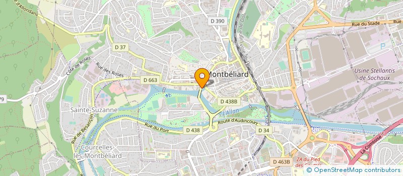 localisation de l'entreprise DJAM INSTITUT à MONTBELIARD
