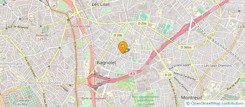 localisation de l'entreprise DJAMEL SOUAGUI SASU à BAGNOLET