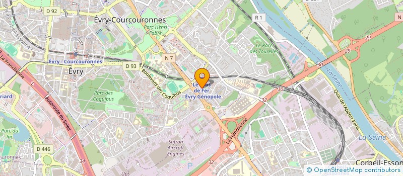 localisation de l'entreprise DJATO ET FILS TRANSPORT  EVRY-COURCOURONNES