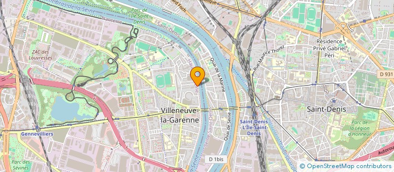 localisation de l'entreprise DJAZ'R à VILLENEUVE-LA-GARENNE