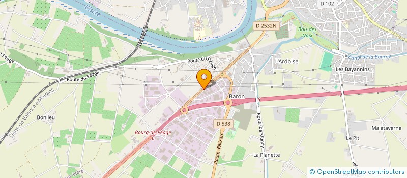 localisation de l'entreprise DJC BEAUREGARD  CHATEAUNEUF-SUR-ISERE