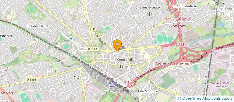 localisation de l'entreprise DJED  LENS