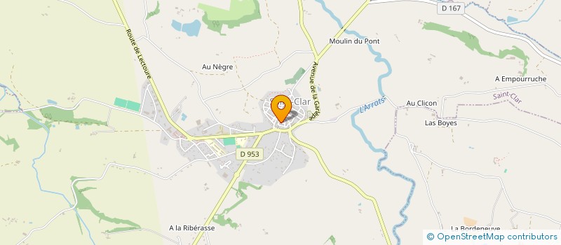 localisation de l'entreprise DJF  SAINT-CLAR