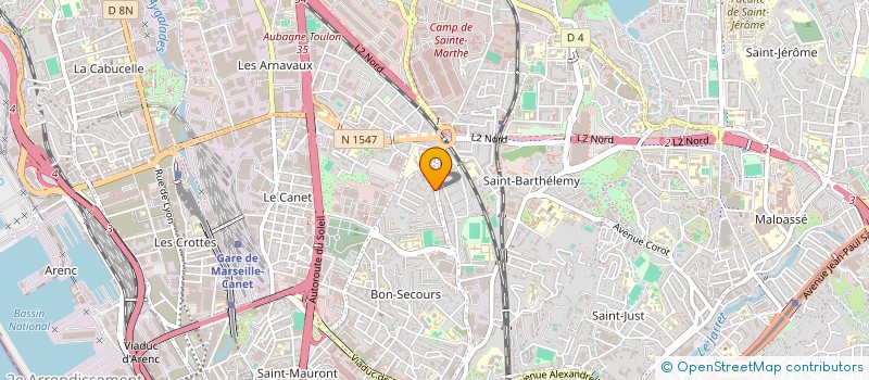 localisation de l'entreprise DJH MACONNERIE à MARSEILLE