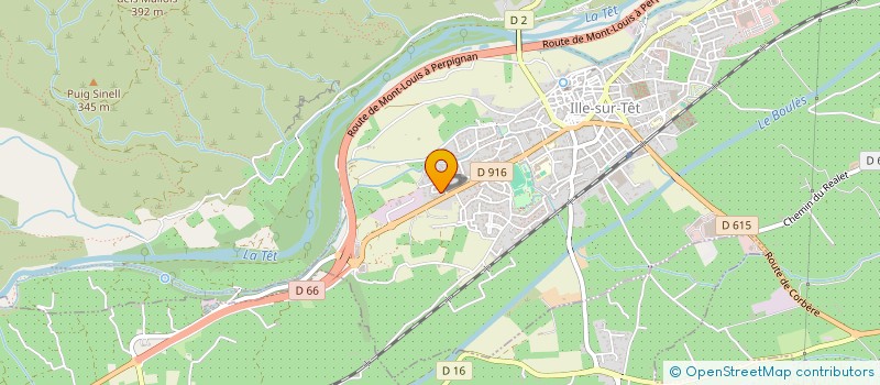 localisation de l'entreprise DJH TRANSPORT  ILLE-SUR-TET