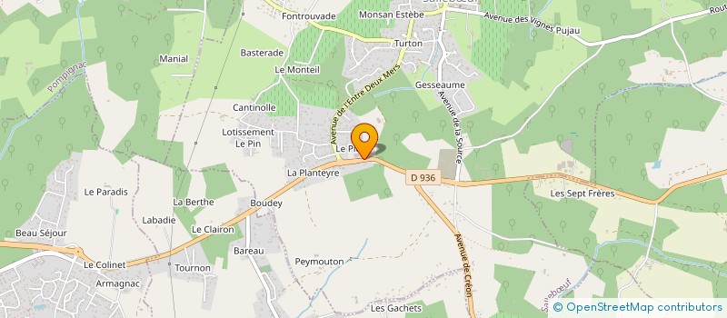 localisation de l'entreprise DJM MIROITERIE  POMPIGNAC