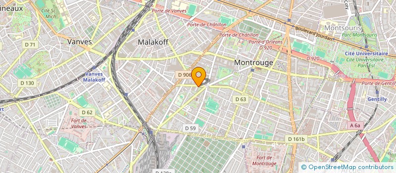 localisation de l'entreprise DJORDJEVIC SARL à MONTROUGE