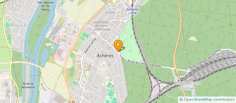 localisation de l'entreprise DJOUMEGANG ET FILS à ACHERES