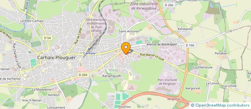 localisation de l'entreprise DJP à CARHAIX-PLOUGUER