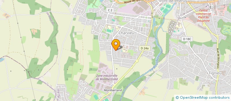 localisation de l'entreprise DJP EXPRESS  CHARVIEU-CHAVAGNEUX