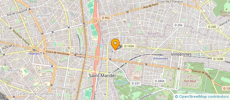 localisation de l'entreprise DJP HYPNOSIS & COACHING à VINCENNES
