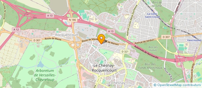 localisation de l'entreprise DJS HOLDING  LE CHESNAY-ROCQUENCOURT