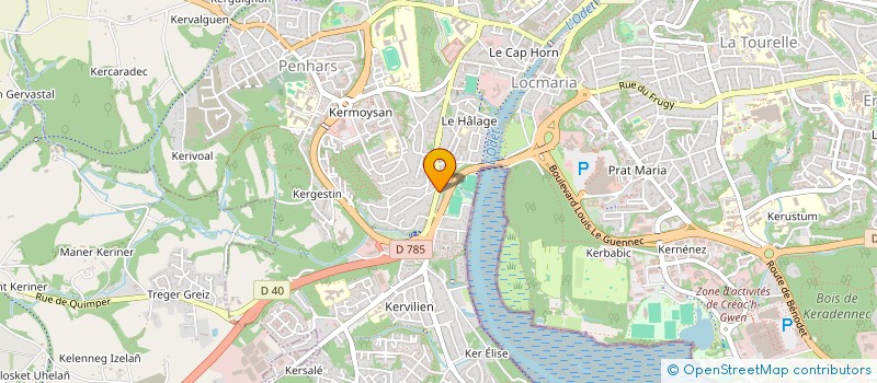 localisation de l'entreprise DJS PROTHESES  QUIMPER