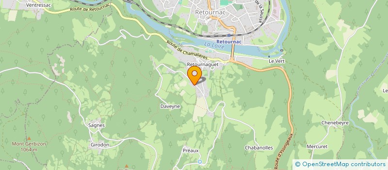 localisation de l'entreprise DJURINGA VACANCES ET LOISIRS à RETOURNAC