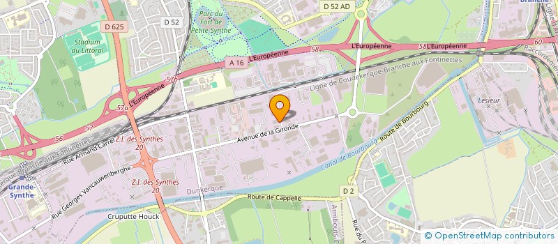 localisation de l'entreprise DK'BANE à DUNKERQUE