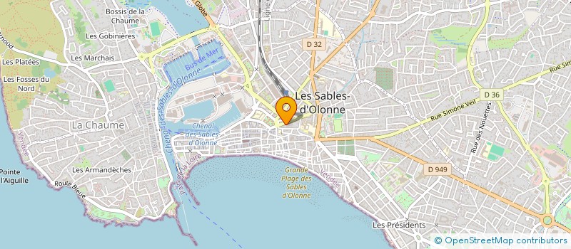 localisation de l'entreprise DK BARBER à LES SABLES D'OLONNE
