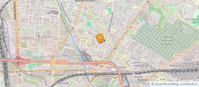 localisation de l'entreprise DK CLUB  AUBERVILLIERS