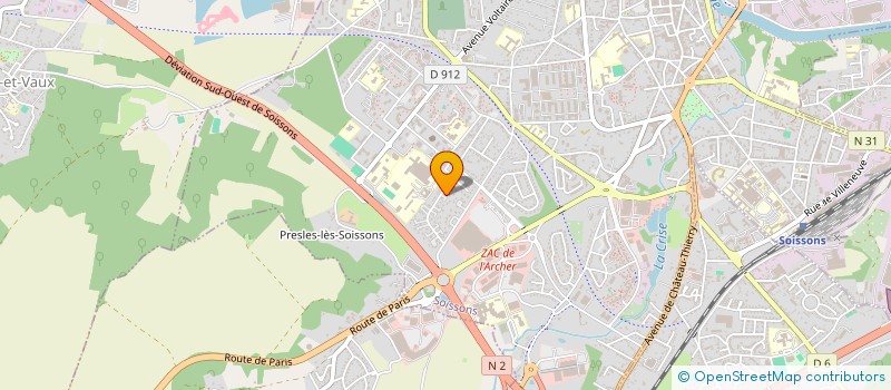 localisation de l'entreprise DK & COMPAGNIE à SOISSONS