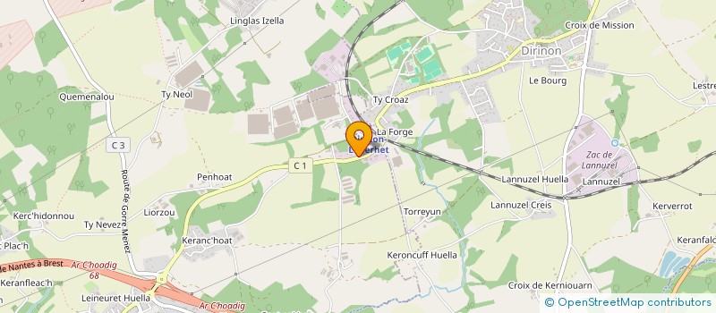 localisation de l'entreprise DK ELEC à LOPERHET