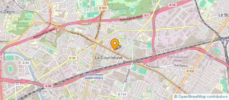 localisation de l'entreprise DK IMMO INVEST à LA COURNEUVE
