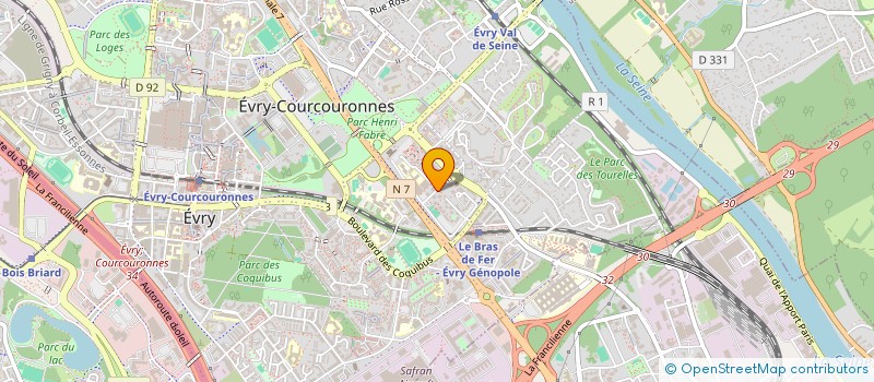 localisation de l'entreprise DK INVEST à EVRY-COURCOURONNES