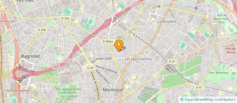 localisation de l'entreprise DK MACHINES à MONTREUIL