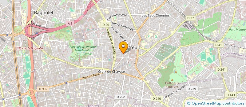 localisation de l'entreprise DK MANAGEMENT  MONTREUIL