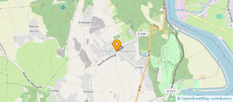 localisation de l'entreprise DK PORTI  PORCIEU-AMBLAGNIEU