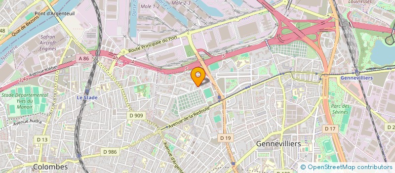 localisation de l'entreprise DK TRANSPORT  ASNIERES-SUR-SEINE