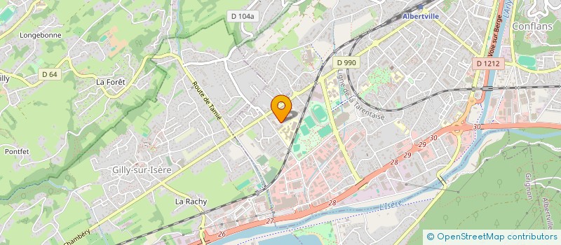 localisation de l'entreprise DKF POMPE à ALBERTVILLE