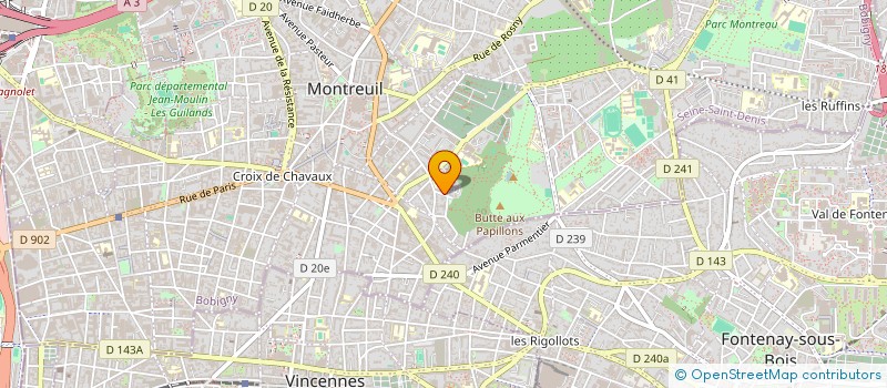 localisation de l'entreprise DKFILMS  MONTREUIL