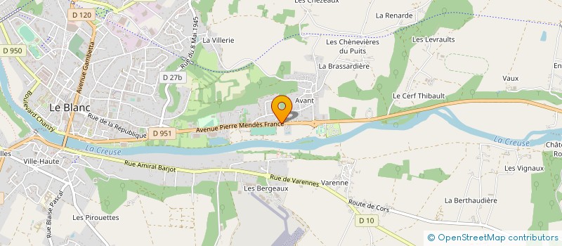 localisation de l'entreprise DL AUTOS à LE BLANC