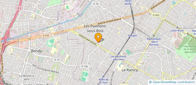 localisation de l'entreprise DL COIFFURE à LES PAVILLONS-SOUS-BOIS