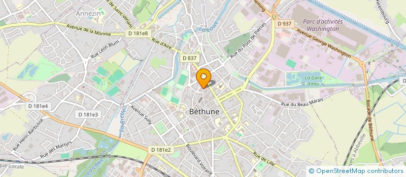 localisation de l'entreprise DL COM à BETHUNE