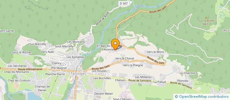 localisation de l'entreprise DL COURTAGE  TANINGES