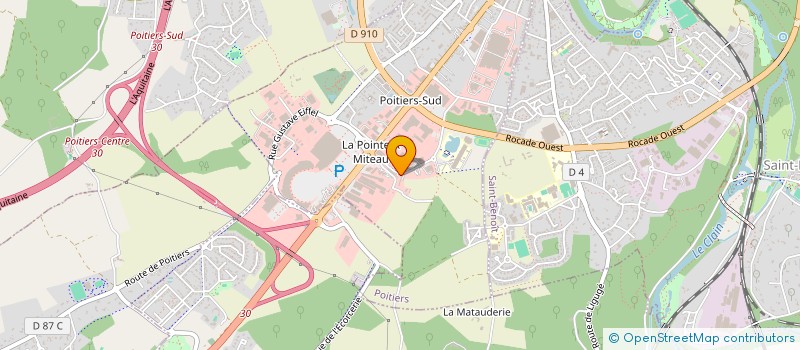 localisation de l'entreprise DL INFRA à POITIERS
