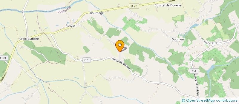 localisation de l'entreprise DL MACONNERIE & COUVERTURE  PUYCORNET