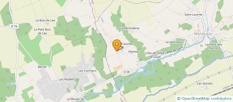 localisation de l'entreprise DL PAYSAGE  MONTEAUX