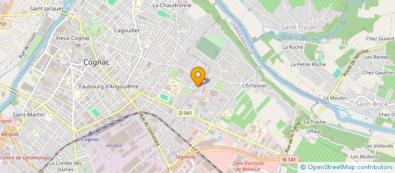 localisation de l'entreprise DL. PEINTURE à COGNAC