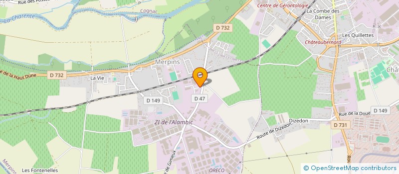 localisation de l'entreprise DL THERMIQUE SARL à MERPINS