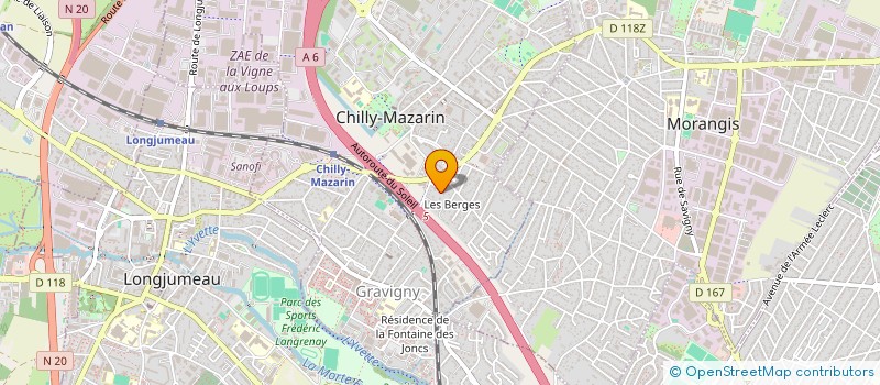 localisation de l'entreprise DLA IMMOBILIER à CHILLY-MAZARIN