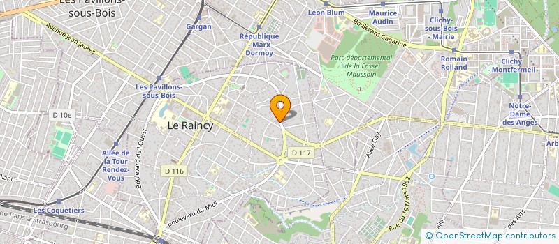 localisation de l'entreprise DLB CERAMIQUE à LE RAINCY