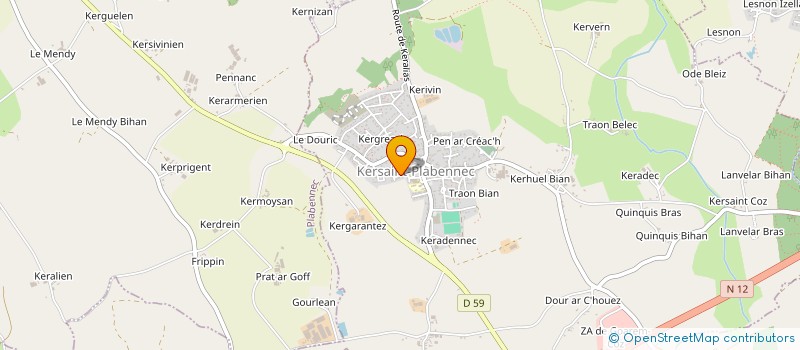 localisation de l'entreprise DLB ETANCHEITE à KERSAINT-PLABENNEC