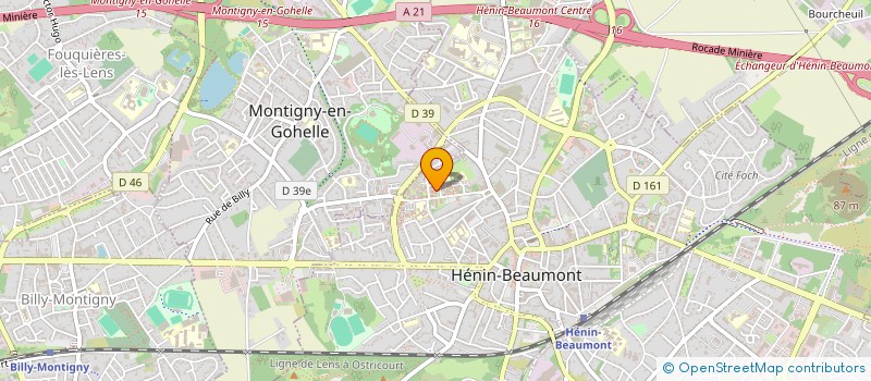 localisation de l'entreprise DLB IMMO à HENIN-BEAUMONT