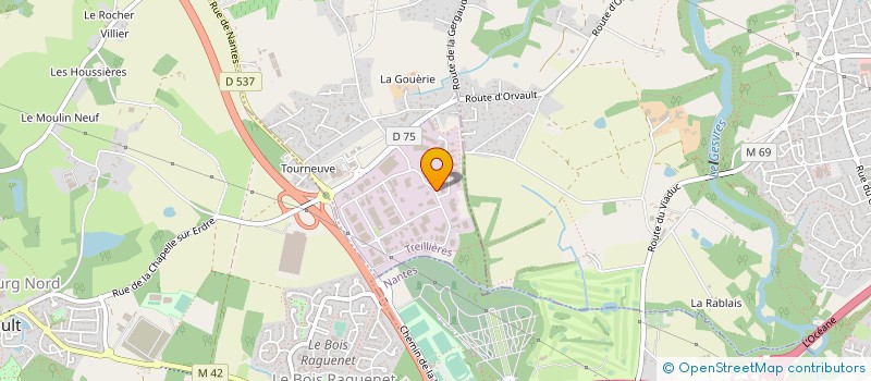 localisation de l'entreprise DLD à TREILLIERES